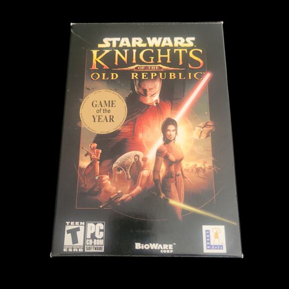 Retro Star Wars Knights of the Old Republic PC CD-ROM 4 Disc Manual Rated Teen - Picture 8 of 8